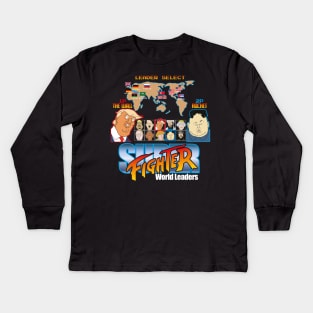 Super Fighter Trump Vs Kim Kids Long Sleeve T-Shirt